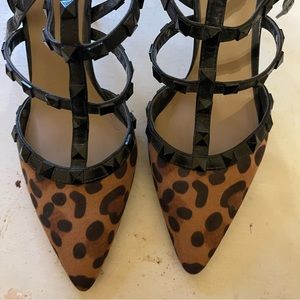 Cheetah and black Mix No.6 heels